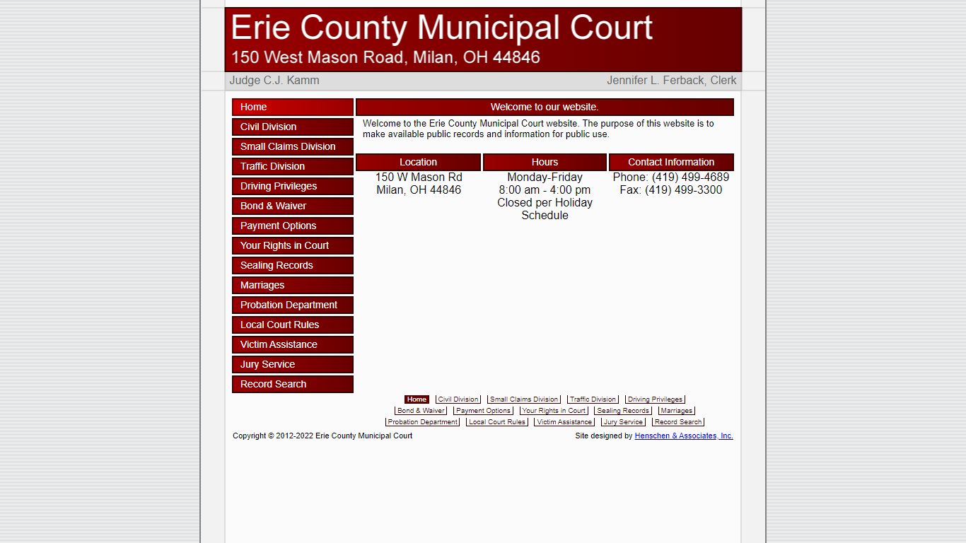 Erie County Municipal Court - Home